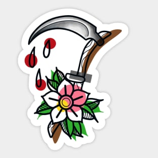 Sickle Tattoo Design Sticker